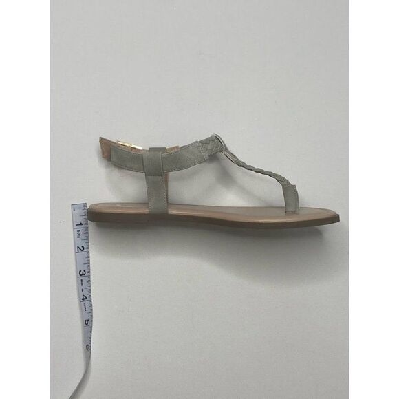 Journee Collection Thong Sandals Women's 7 Grey Adjustable Braided‎ Strap NEW - Picture 6 of 10